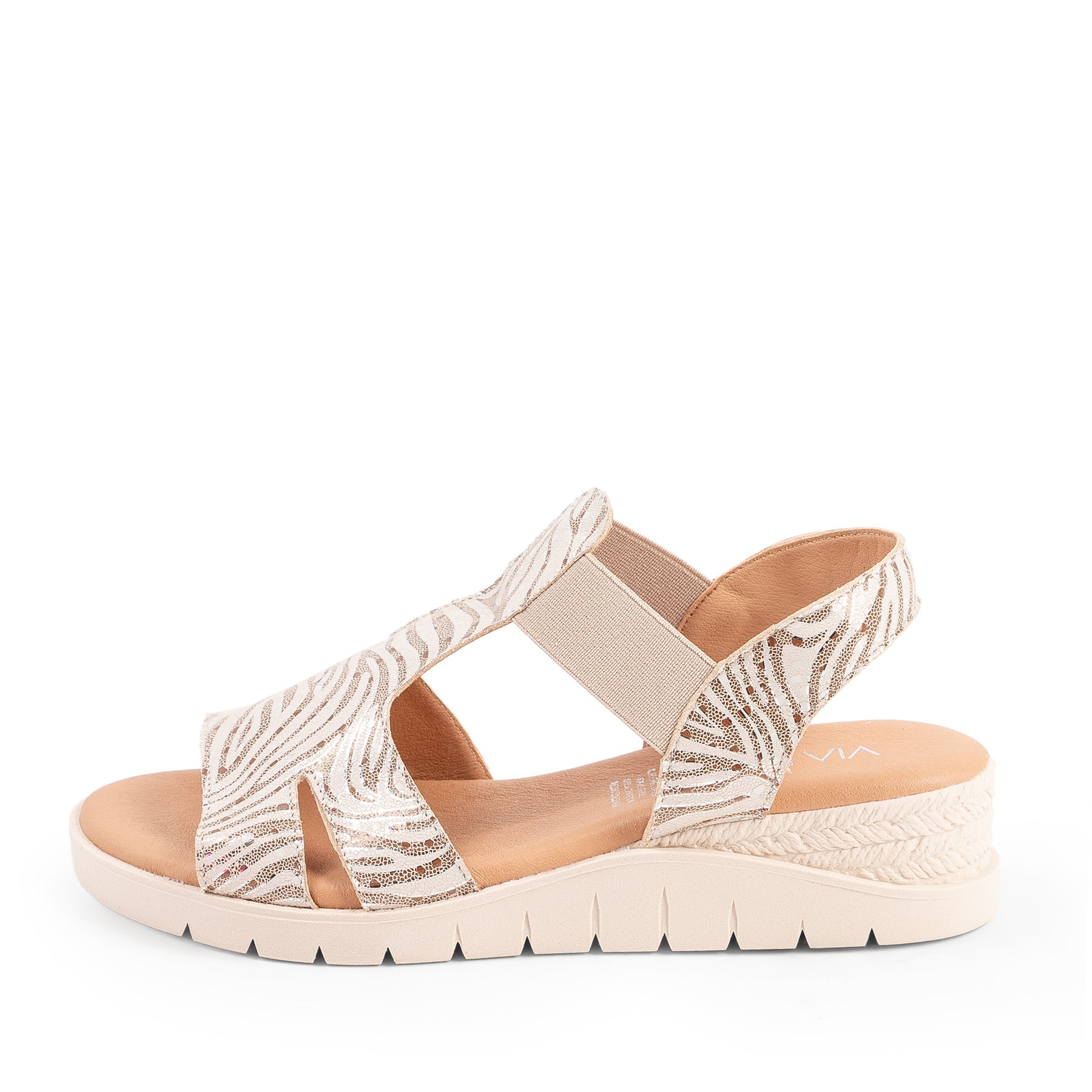 Sandalia con Textura Animal Print