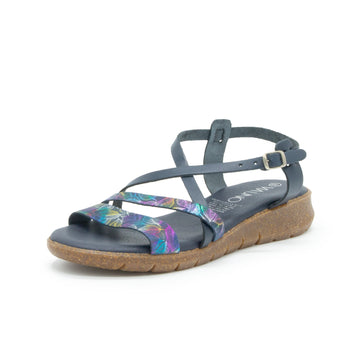 Sandalia casual de tiras multicolor