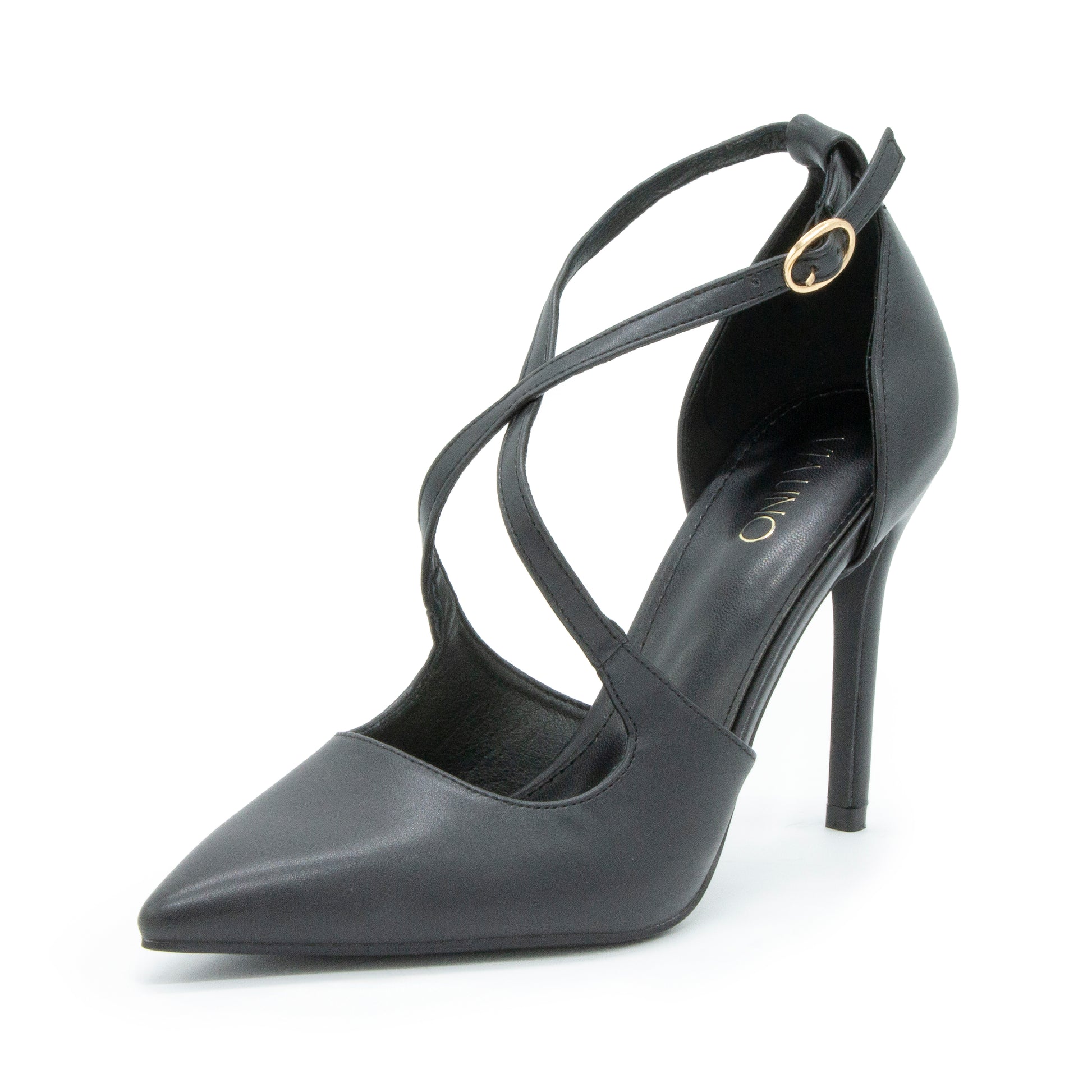 Stiletto de Piel con Correas Cruzadas - Main Image